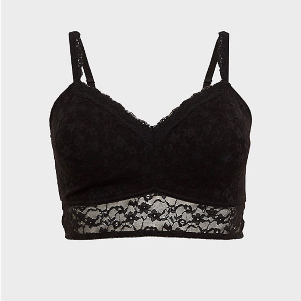 Torrid Black Lace Lightly Padded Bralette - Picture 2 of 3